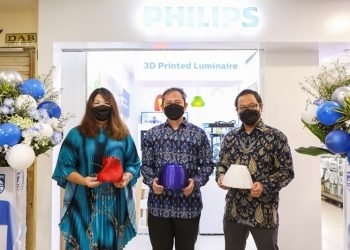 a Manajemen Signify Pamerkan Luminer Cetak 3D