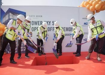 Intiland Gelar Topping Off Tower Kedua Apartemen Fifty Seven Promenade