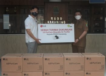 LG Dukung RSUD Kabupaten Karawang dengan Wearable Air Purifier