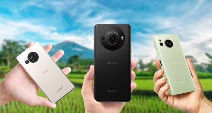 ,.ilustrasi Foto Rangkaian Produk Sharp Smartphone