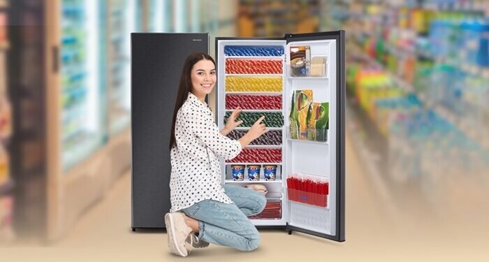 Sharp Standing Freezer Dapat Lebih Cepat Proses Pembekuan Es Batu Dan Makanan